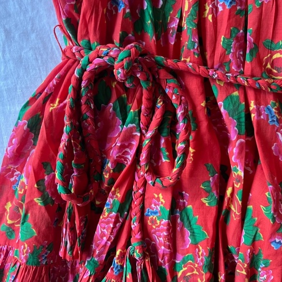 RHODE Nala Mini Dress red floral small - Picture 7 of 9
